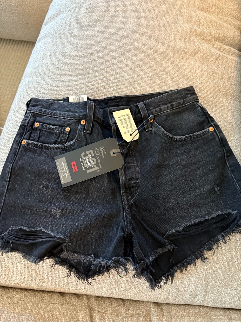 Levis womens black shorts